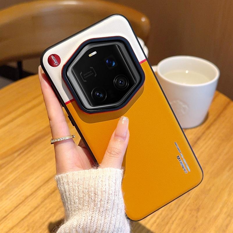 

Чехол-защита для объектива из кожи с двойным пигментом, приподнятый, для Honor Magic7 RSR Porsche Design Magic 7 Pro 6 Pro Honor Magic6 RSR Porsche Design жёлтый