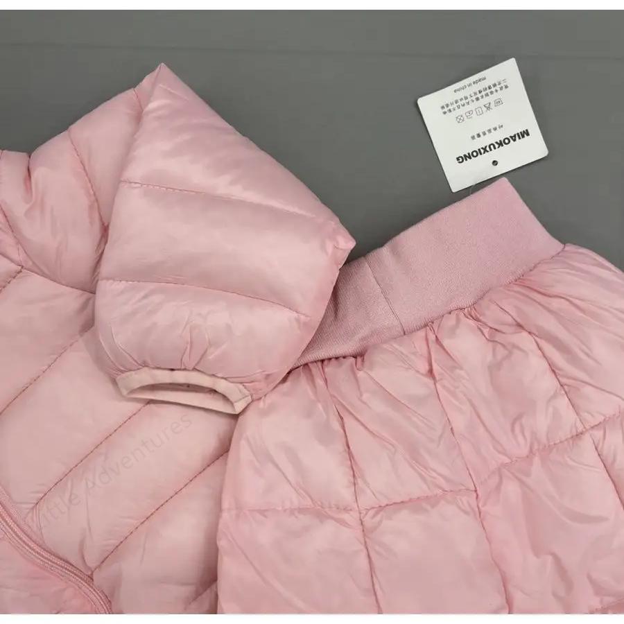 Baby Cotton Hooded Jacket and Pants Set, Warm Autumn Winter Outfit for Boys and Girls, 9M–5Y