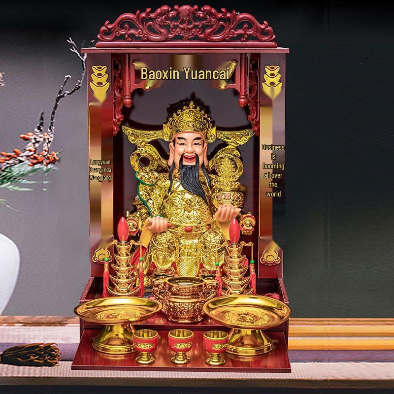 Estatua de Cerámica del Dios de la Riqueza y del Dios Marcial Guan Gong para Decoración del Hogar y la Oficina