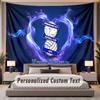 Custom Name Text Tapestry BIRMINGHAM CITY Personalized Polyester Wall Tapestry For Bedroom And Room