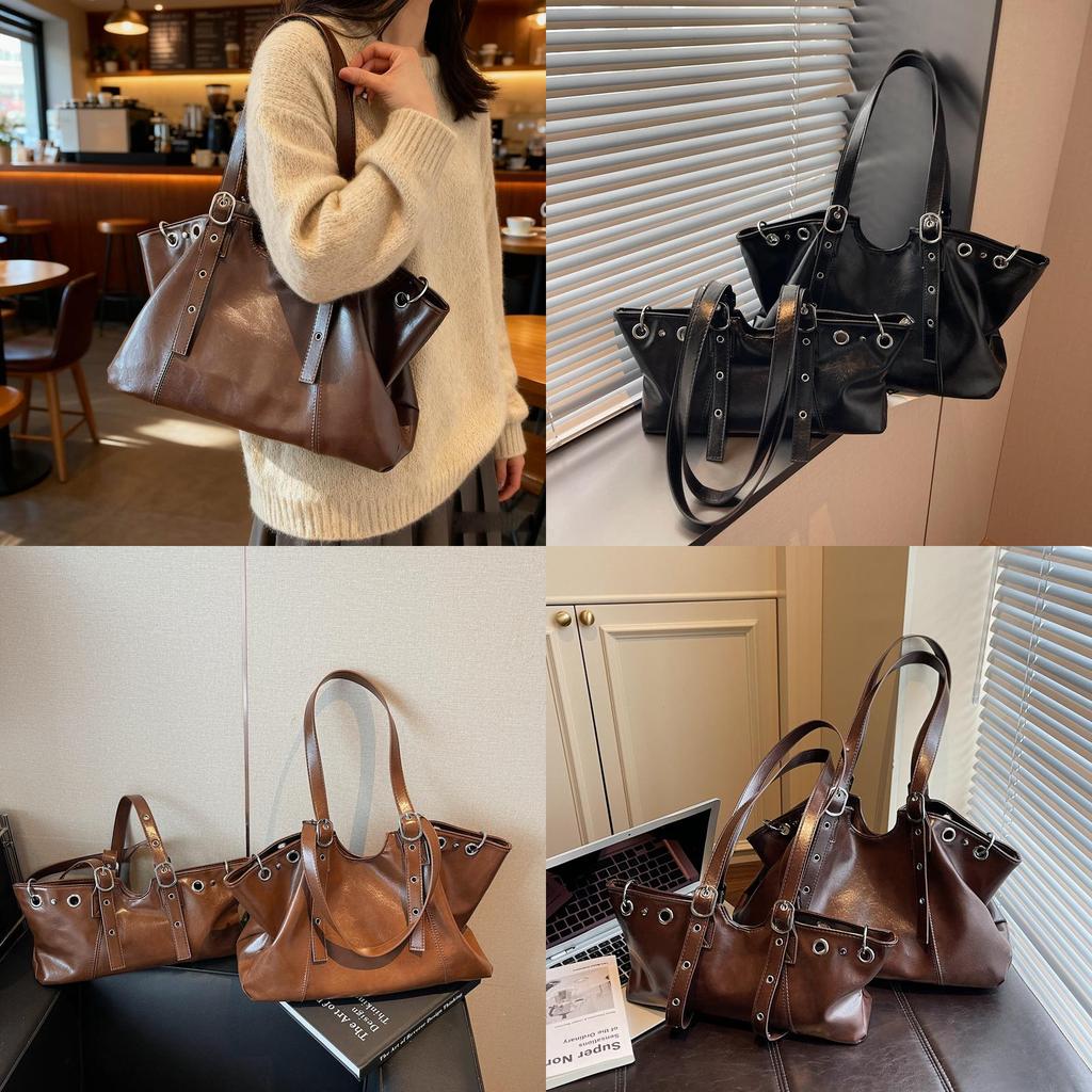 Borsa Tote Minimalista Urbana in PU con Chiusura a Zip per Uso Quotidiano