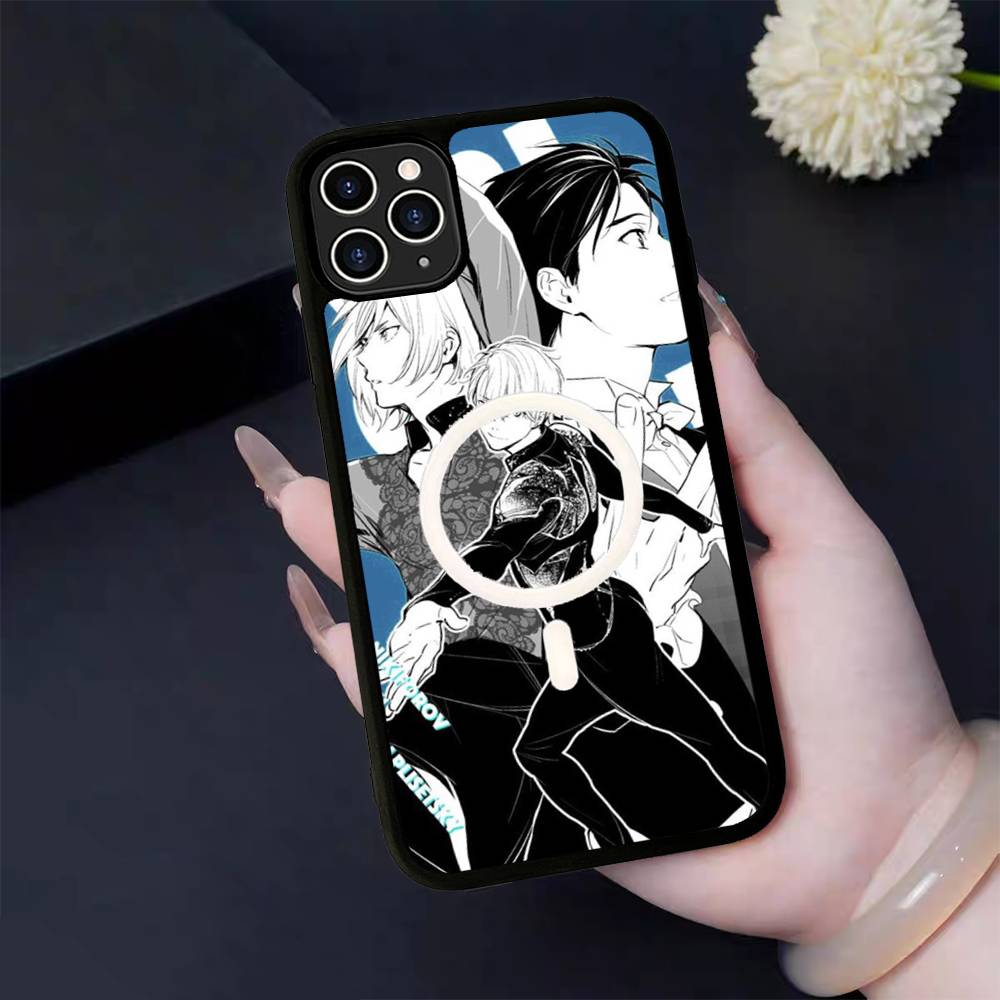Sports Anime YURI On ICE BL For Magsafe Magnetic Wireless Phone Case For IPhone 11 12 13 14 15 16 17 Pro Max Plus Cover