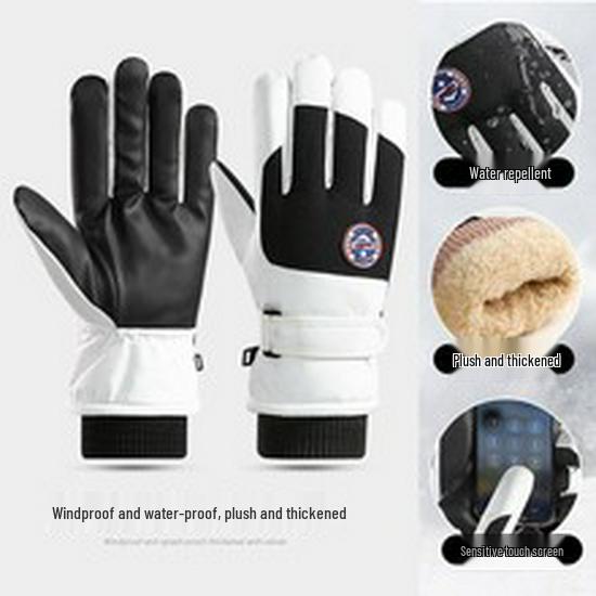 Water-Repellent Touchscreen Winter Ski Gloves for Women & Men - Warm, Cold-Proof Outdoor Sports & Cycling Gloves