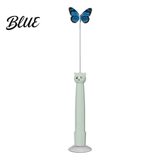 Juguetes Electrónicos Silenciosos para Mascotas Varita Mariposa Eléctrica para Gatos Recargable Juguete de Varita Interactiva Rotación 360 Auto-Juego Automático para Gatos con 2
