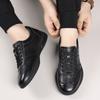 2026 Genuine Leather Men's Casual Shoes Men's Sneakers Soft Upper Breathable Lace Up Round Toe Comfortable Walking Footwear