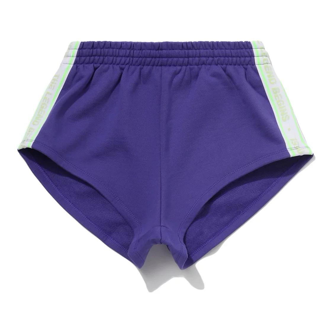 Li-Ning Women s Summer Sports Casual Fashion Series Pure Cotton Loose-Fitting Shorts Aksp112 L фиолетовый
