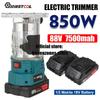 Blue 18V Battery 88V Router Milling Machine Wood Milling Cordless Electric Trimmer Woodworking Slotting Trimming Cutter