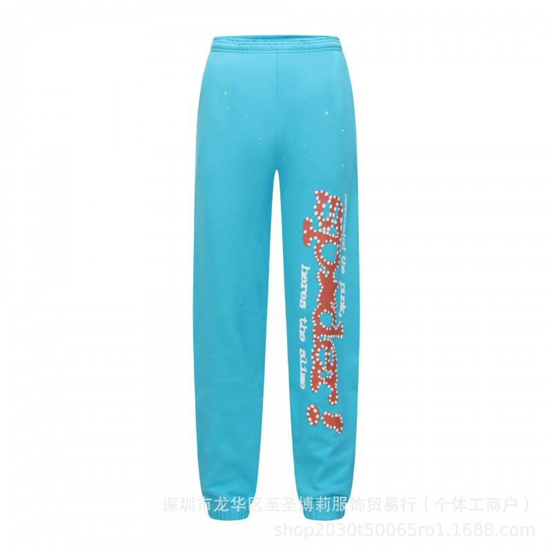 25FW SP555555 Hoodie Set Tree Embroidered Rhinestone Sweatshirt Joggers Streetwear
