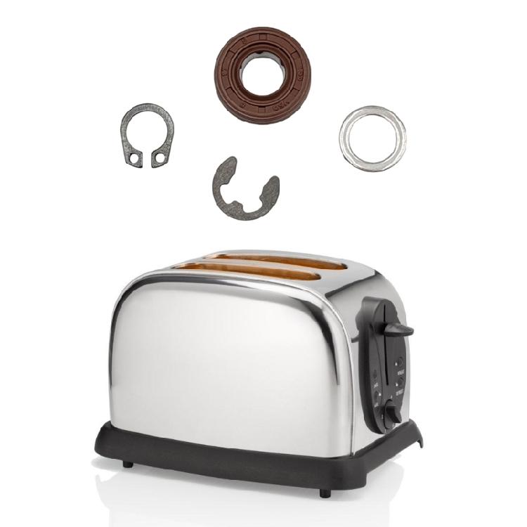 Juego de Sellado Universal para Panificadora Incluye Sello Arandela Plana de Acero Inoxidable Clip y Clip E para Aplicaciones de Panadería