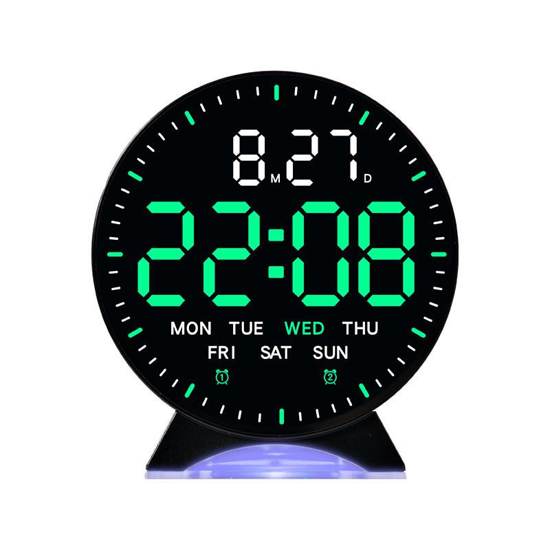 Modern Digital Alarm Clock With Led Display Night Light Weekday And Timer Functionality