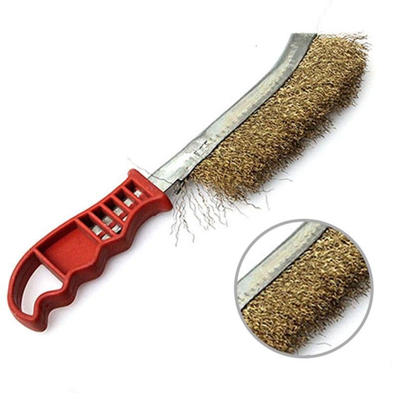 1pc Wire Hand Brush Set Nylon Brass Steel Brushes Clean Surface