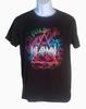 DEF LEPPARD T-shirt Noir à Manches Courtes et Col Rond 100% Coton Homme Haut Taille 18 (Petit)