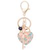 Packaging Decoration Backpack Pendant Key Ring Love Heart Keychain Crystal Key Pendant Keys Holder
