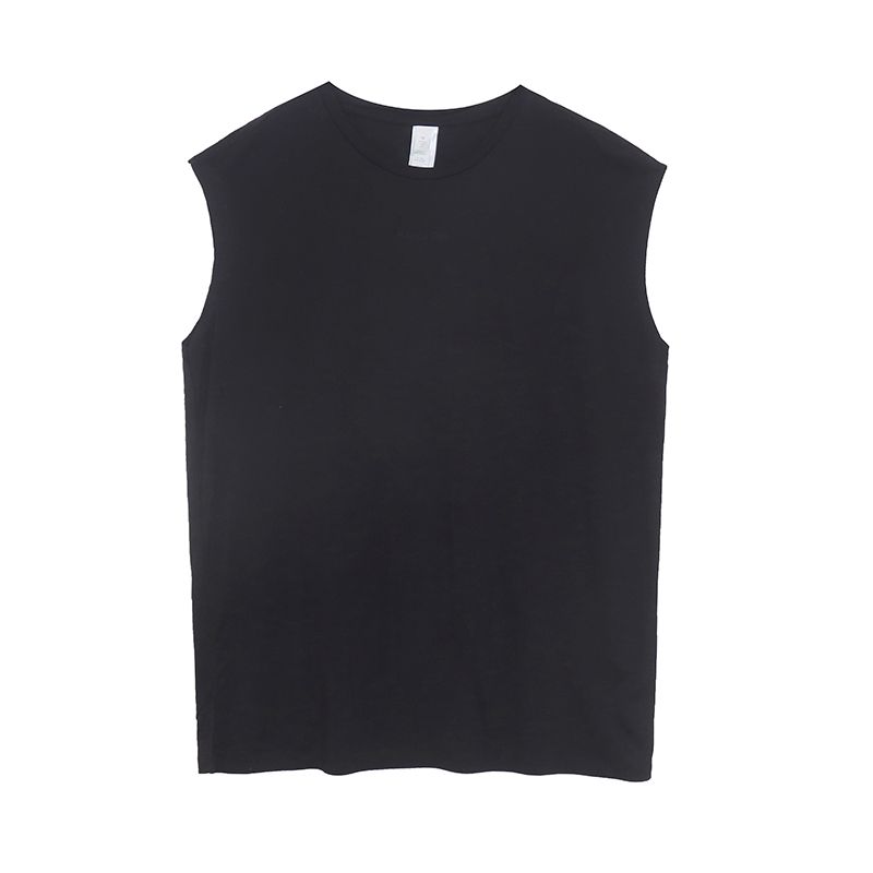 

Export Pure Color Minimal Versatile Summer Modal Sleeveless Vest Loose Slim Looking Soft Comfortable Fashion Tops White L