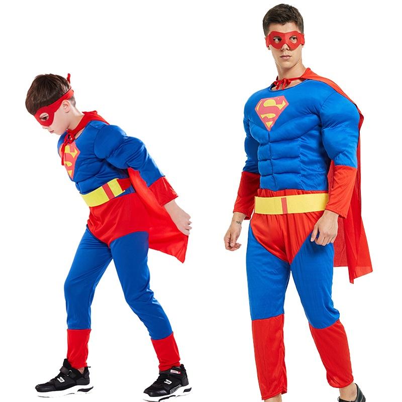 Exquisite Superman Superhero Christopher Reeve Muscle Jumpsuit For Halloween And Cosplay