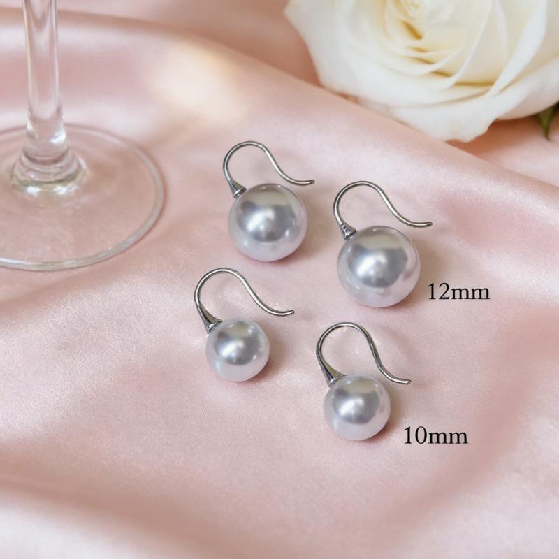 Stylish S925 Sterling Silver Pearl Earrings: Light Luxury Korean Style Ear Hooks and Studs