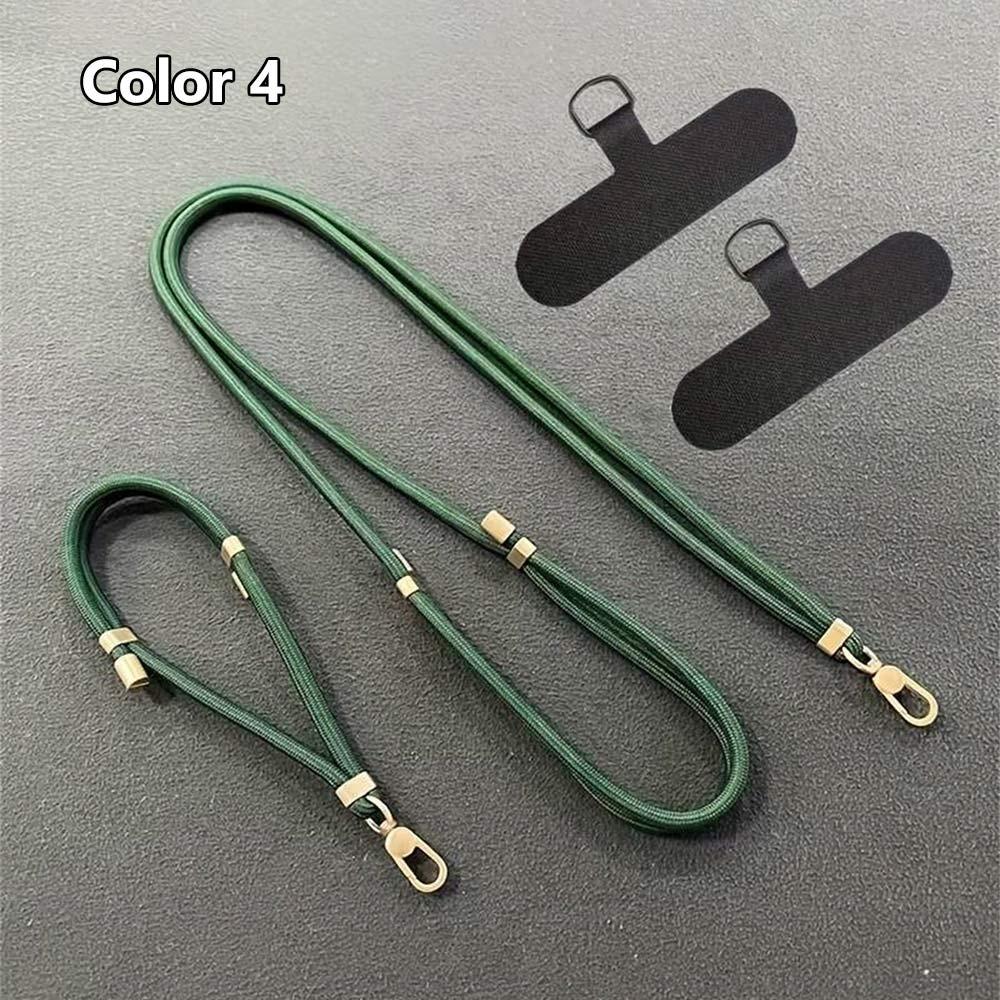 2Pcs/Set Short + Long Phone Strap Nylon Anti-lost Wrist Strap Phone Lanyard Case Crossbody Shoulder