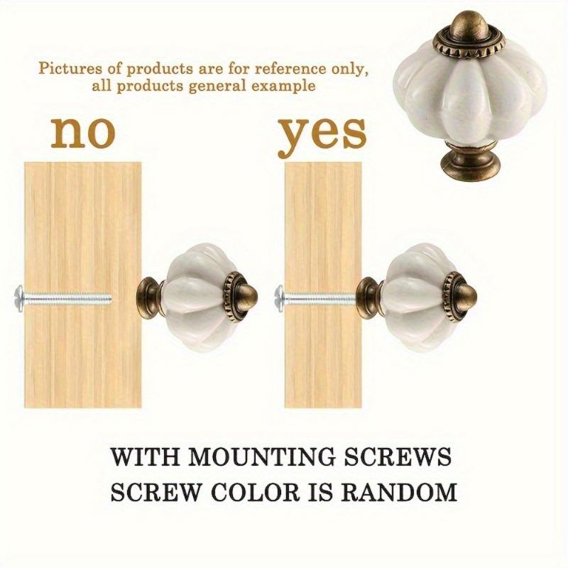 6pcs Acrylic Pumpkin Knobs, White Acrylic Cabinet Knobs Vintage Dresser Knobs, Vintage Knobs Decorative Drawer Pulls for Dressers, Closets, Cabinets