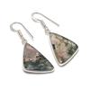 Natürlicher Indischer Moosachat 925 Sterling Silber Schmuck Ohrring 1,65" AE-12292