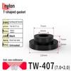 T-Shaped Nylon Gasket Ring Screw Shaft Sleeve with Concave-Convex Insulation Pad M2