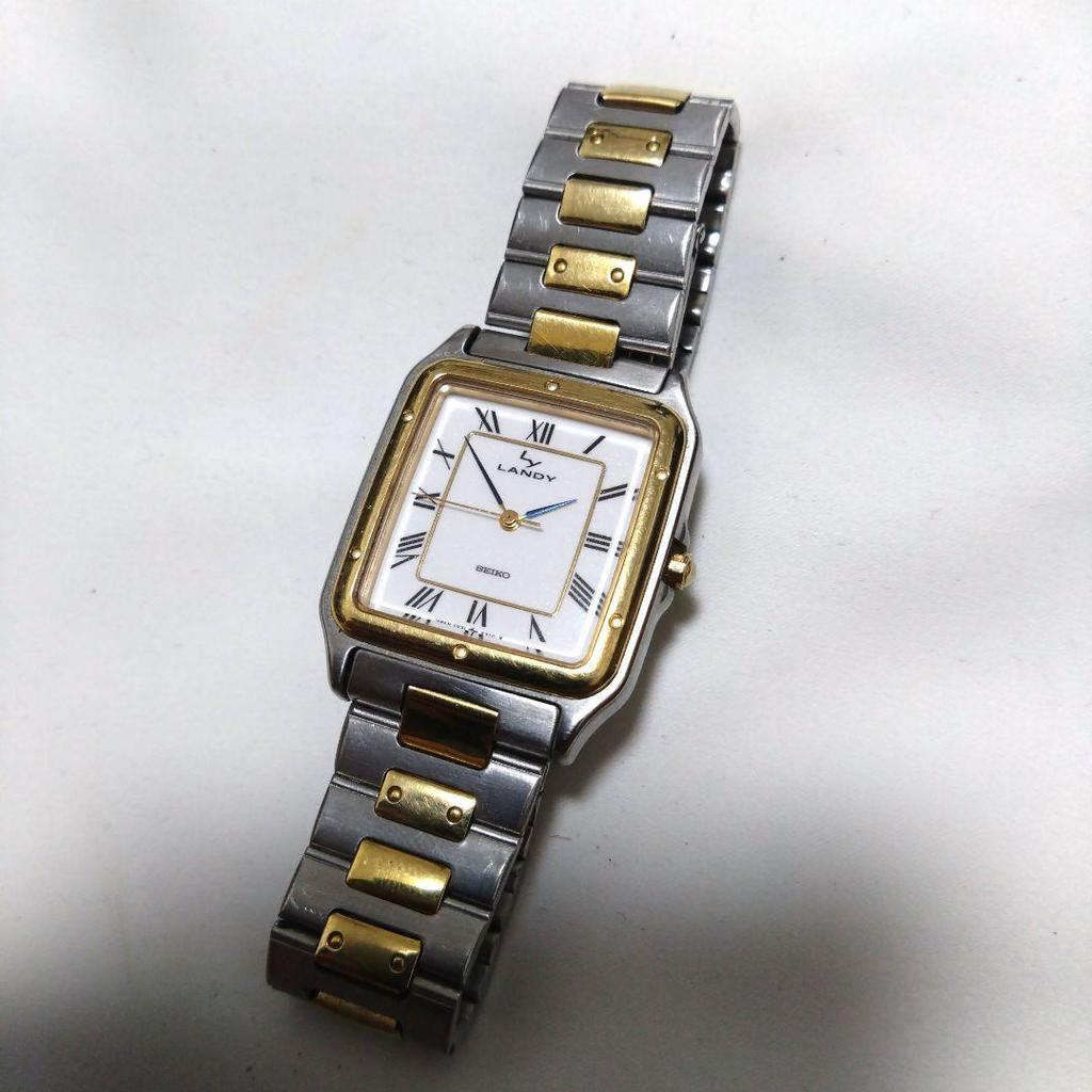 [USED] Extremely rare SEIKO LANDY Roman combination watch with battery replacement
