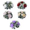 Artificial Floral Candle Ring for Pillar Candle Greenery Small Fake Candle Holder for Party Thanksgiving Day Home Table Dinner