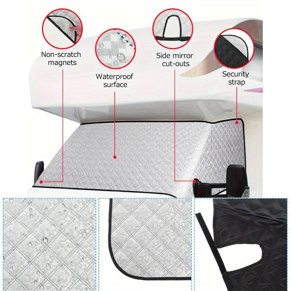 

207*157*74cm Portable RV Windshield Cover RV Snow Cover For Ford 1997-2020 RV Window Accessories Applicable Parts: Front Gear China Mainland