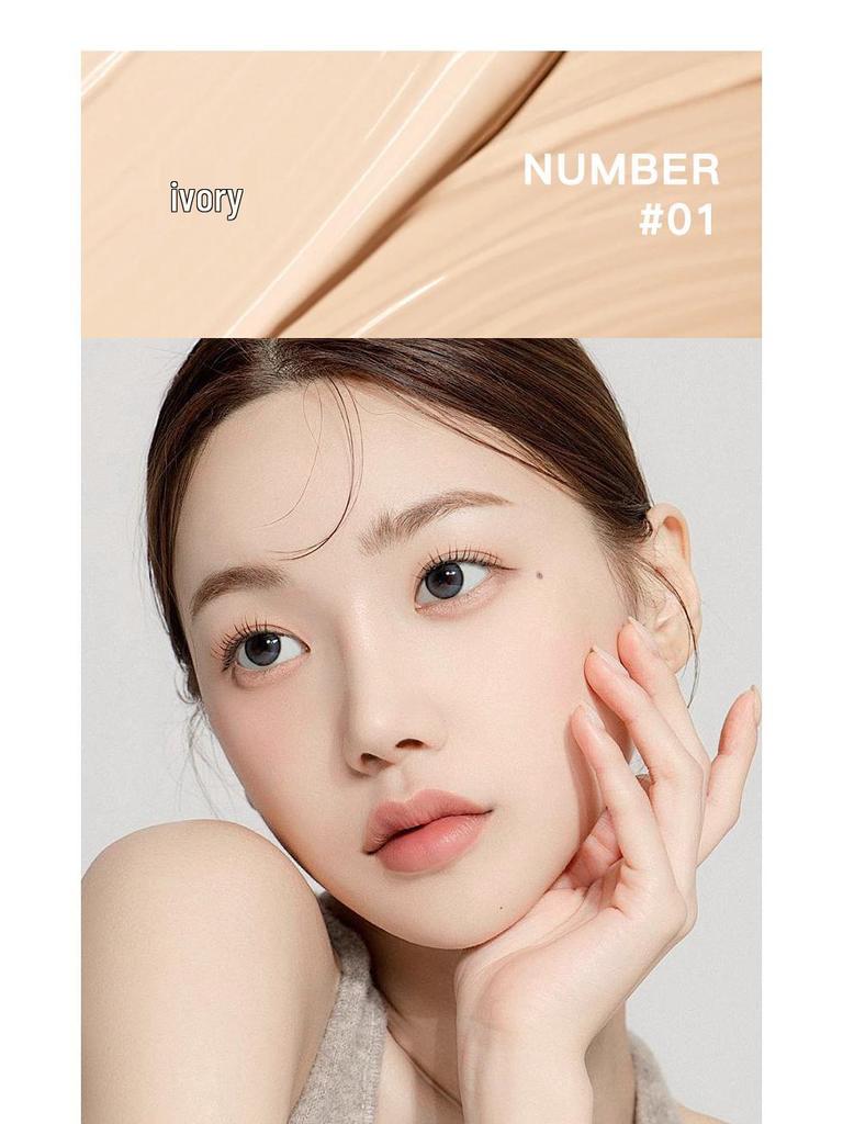 Pearl Hydrating Long-Lasting Concealer Cushion: Non-Cakey, Non-Creasing, Waterproof, Oil-Control, Soft Focus BB Cream Foundation.