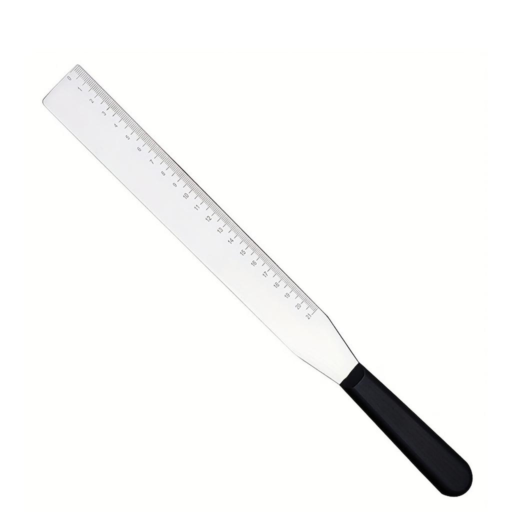 Stainless Steel Icing Spatula With Scale Right Angle Cake Scraper Frosting Smoother