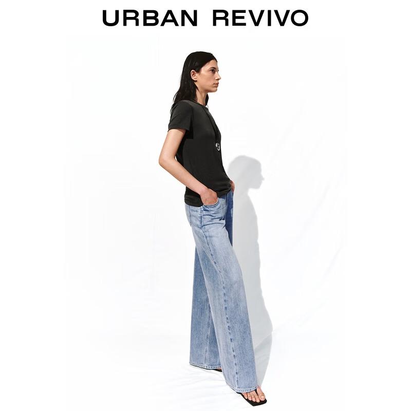 

Женские джинсы деним широкие штанины на кулиске 27