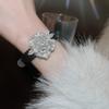 European and American diamond-encrusted flower hollow bracelet light luxury bracelet exquisite jewelry