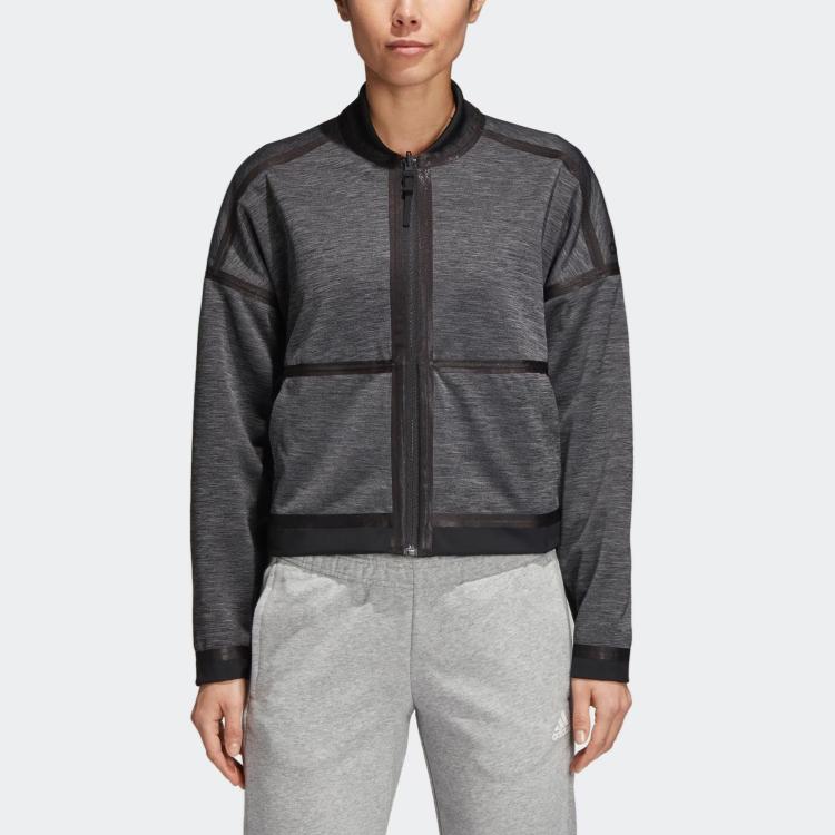 Adidas Z.N.E. Baseball Collar Zip-Up Casual Comfortable Reversible Jacket Women Jacket Black CE1957