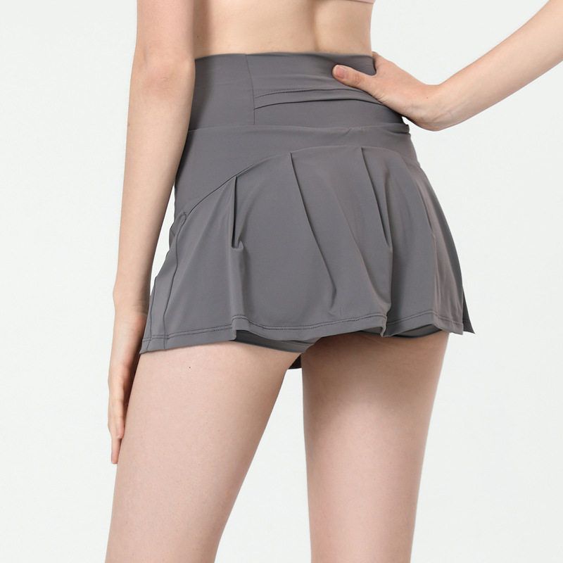 Fashion Fashion Tape Fitness Pants Women's Summer High Waist Hip Lifting Loose Breathable Sports Running Tennis Yoga Skirts
