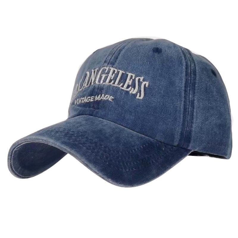 Los Angeles Baseball Cap Washed Full Hat Edged Sun Hat Men's and Women's New Baseball Caps