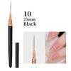 7/9/11/15/25mm Nail Brush Acrylic French Stripe Line 1Pcs Pink Black UV Gel Painting Pen Carved Nail Art Liner Brush For Manicur