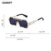 Fashion Punk Men's Sunglasses High Quality Metal Brand Shades Oversize Women's Sun Glasses for Travelling Driving
