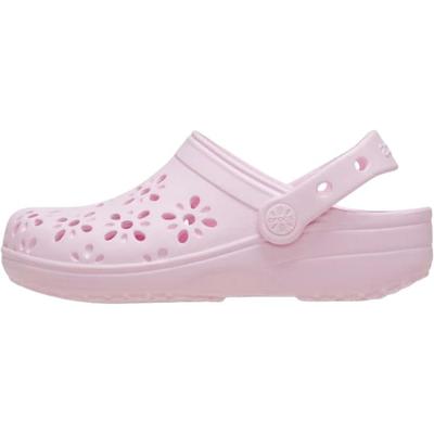 Classic Clog Floral Cutout Comfortable Breathable Lightweight Shock Absorption Low Top Sandals Kids Sandals Pink 210943-6ZW