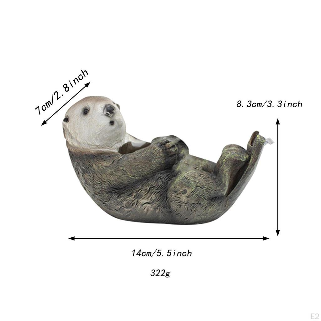 Otter Tape Dispenser Resin Funny Cute Novelty Gift Animal Figurine Roll Holder for School Desktop