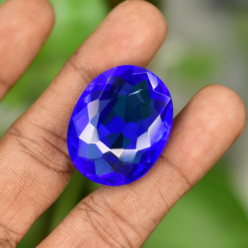 Natural Blue Topaz Loose Gemstone Brazilian 66.7 Ct Oval Cut for Jewelry Making and Gem Collections