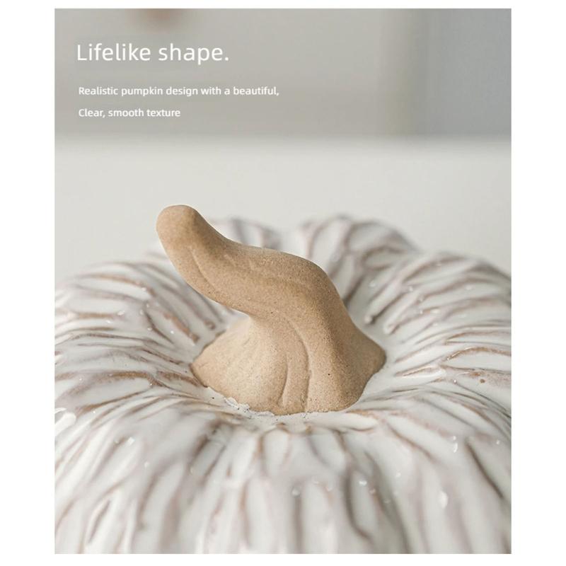 Forma di Zucca Piccolo Modello Adorabili Statuette Decorative da Tavolo Texture Ceramica Adatto per Ufficio Soggiorno Camera da Letto