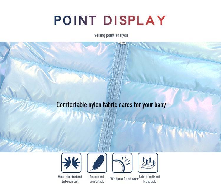 2024 Autumn/Winter Kids Down Cotton Jacket - Warm, Wash-Free Coat for Boys and Girls