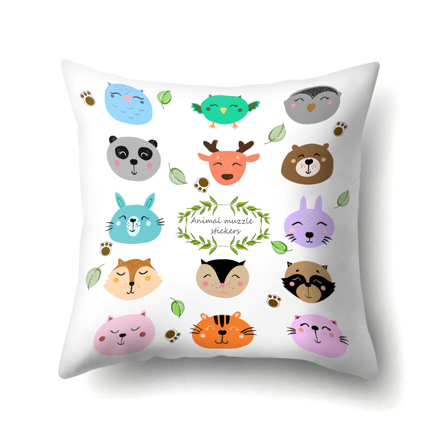 

Геометрическая птица Односторонняя наволочка Офисная наволочка-обнимашка Наволочка для поясничной подушки Полиэстер Простая наволочка для диванной подушки 45Cm without pillow core