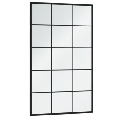 Wall Mirror Black 100x60 Cm Metal