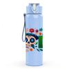 1PC Hola Colorful Letter Print 750ml Color Plastic Sports Water Bottle Leakproof Flip Straw Lid Suitable for Sports Office Home Use