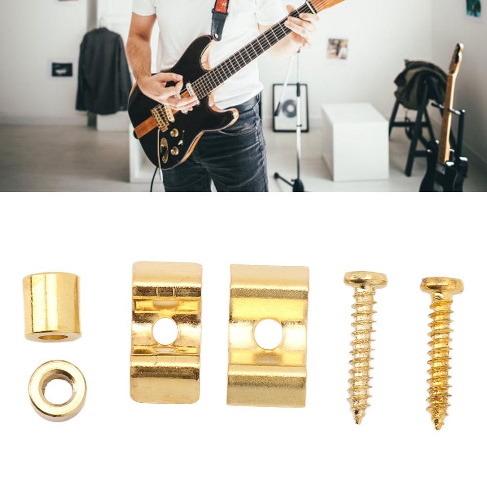 10Sets With Mounting Screws String Retainer Guide Gold Color Guitar String Tree For Guitar