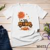 Border Collie Pumpkins Truck Autumn Leaf Fall Thanksgiving Unisex T-shirt