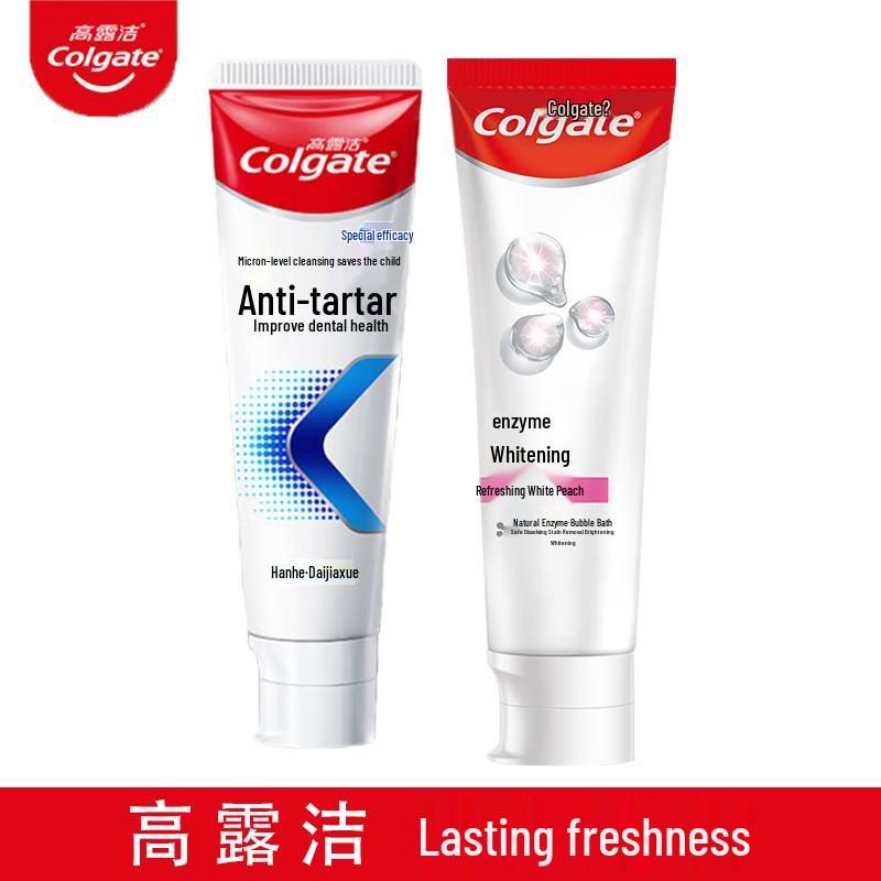 Colgate Whitening Peach & Anti-Calculus Mint Toothpaste Bundle