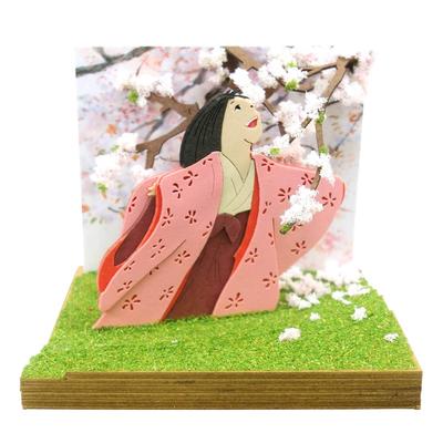 Sankei Studio Ghibli Mini Příběh princezny Kaguyi Pod horskou třešní Papírový model MP07-108