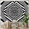 Psychedelic scene eye illusion abstract home decor art tapestry hippie bohemian decor yoga mat sofa blanket sheet