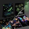 Yuelu A4 Night Glow Scratch Painting - Colorful DIY Art Paper for Adults.